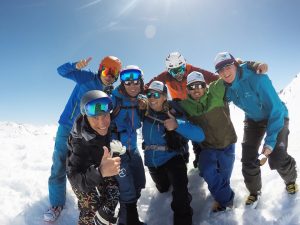 Backcountry ski touring team