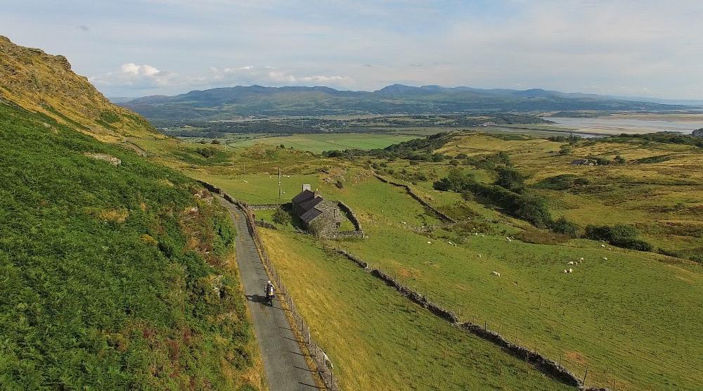 Aerial view from Cwmstradllyn 